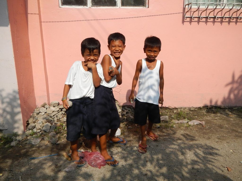 Children playing outdoors together